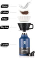 Big Joe® Large Pour Over Coffee Maker w/ 50 Filters, Brews from 12 up to 75 Ounces, Fits Any Drinkware, Dishwasher Safe, Made in USA...