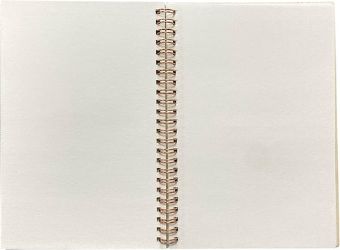 4 Pack A5 Wood Cover Jounal Notebook 40 Sheets Sketchbook 8.5 x 5.8 in Unlined Spiral Notebook for Crafting Project,Small Scrapbook...
