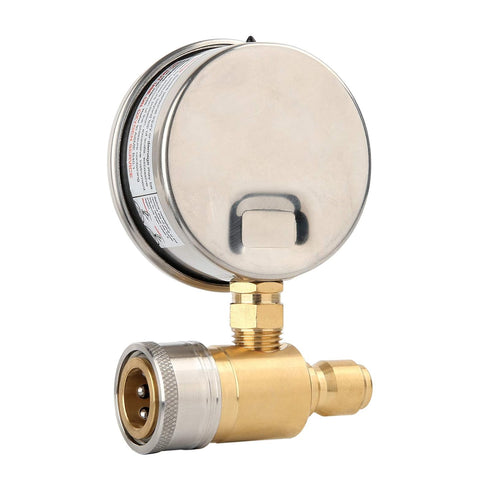 MEASUREMAN 2-1/2" Pressure Washer Gauge, Pressure Gauge Kit, 3/8 Inch Quick Connect, 0-6000 PSI, Glycerin Filled...