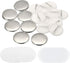 PATIKIL 0.98inch Button Parts, Blank Button Making Supplies,10Pcs Round Badge Parts DIY Pin Maker Kit for Button Maker Machine with Metal Cover Pl...