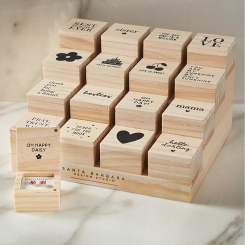 Santa Barbara Design Studio Fleur Jewelry Stud Earrings Wood Boxed Gift Set, 1-Pair, Happy Birthday...