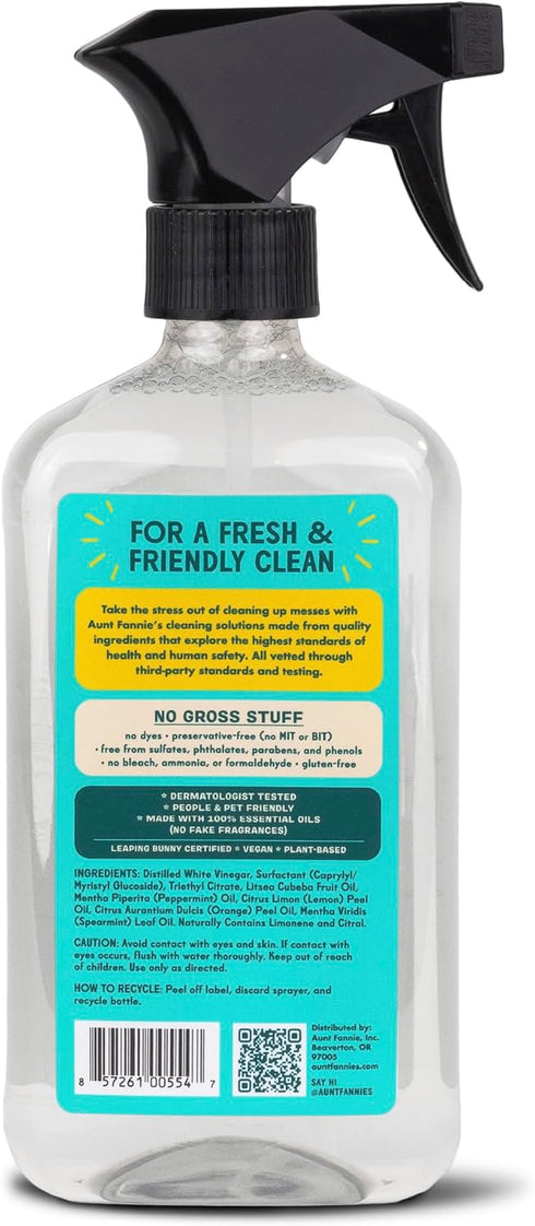 Aunt Fannie's All Purpose Household Cleaner, Multi-surface Spray, Powered by Vinegar for Kitchen, Bath, Windows and Countertops, Lemon Scent (Pack...