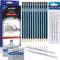 Drawing Pencils - 17 Piece Sketch Pencils Set, Professional Drawing Pencils for Sketching, Kneaded Erasers, 3 Blending Stumps - 12 Graphite pencil...