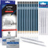 Drawing Pencils - 17 Piece Sketch Pencils Set, Professional Drawing Pencils for Sketching, Kneaded Erasers, 3 Blending Stumps - 12 Graphite pencil...