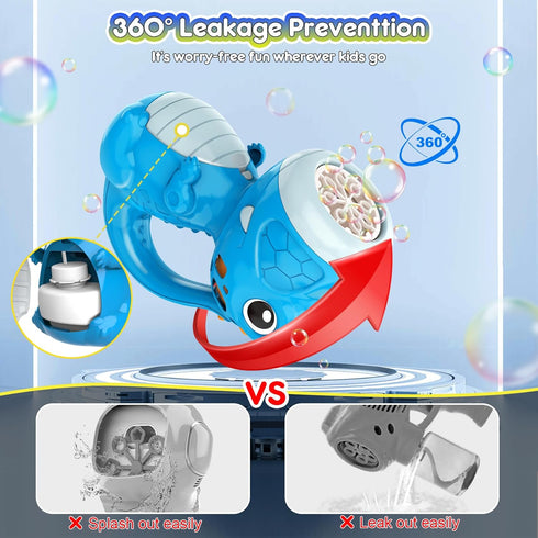 Dinosaur Bubble Machine for Toddlers 1-3: Automatic Bubble Maker Blower Gun for Kids Ages 3-5 | Outdoor Portable Dino Bubble Blaster Toys...