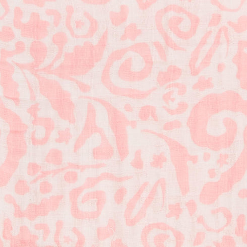 C.R. Gibson BLAN-24244 Pink Paisley 100% Cotton Muslin Swaddle Blanket for Newborns, 40" W x 40" L, Pink...