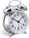 Peakeep 4 inches Twin Bell Loud Alarm Clock for Heavy Sleepers (Chrome Finish)...
