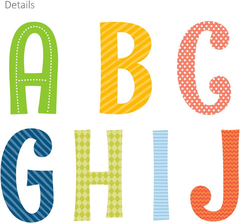 DECOWALL DS8-1701A Uppercase Alphabet ABC Letter Kids Wall Stickers Wall Decals Peel and Stick Removable Wall Stickers for Kids Nursery Bedroom Li...
