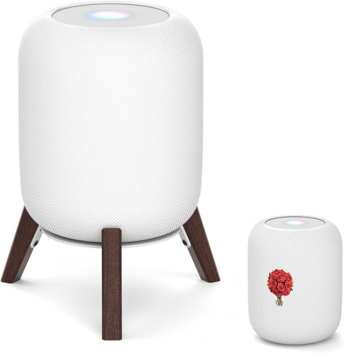 Wood Table Stand for HomePod 1 and Homepod 2 Speaker with Dust-Proof Cover, Anti-Slip Wooden Desk Stand Compatible with Homepod 1st & 2nd Desktop ...
