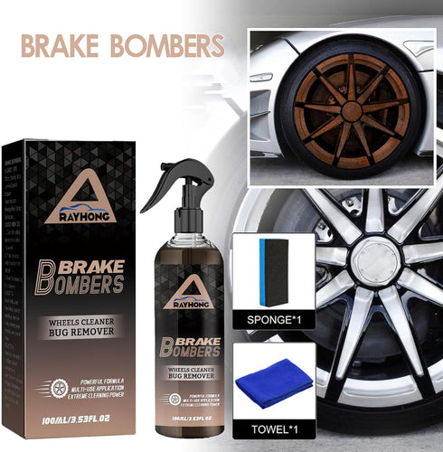 2PCS Brake Bombers Wheel Cleaner, Powerful Non-Acid Truck & Car Wheel Cleaner Spray, Perfect for Cleaning Wheels and Tires,Chrome, and Painted Whe...