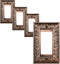 4-Pack Decorator Outlet Cover Plate, Paisley Pattern Decorative Switch Plates and Outlet Covers, Antique Copper Metal Wall Plate for Electrical Ou...