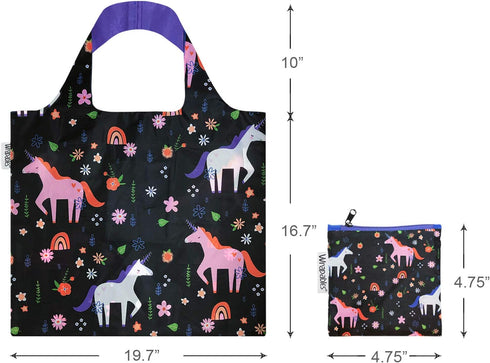 Wrapables Large Reusable Shopping Tote Bag with Outer Pouch...
