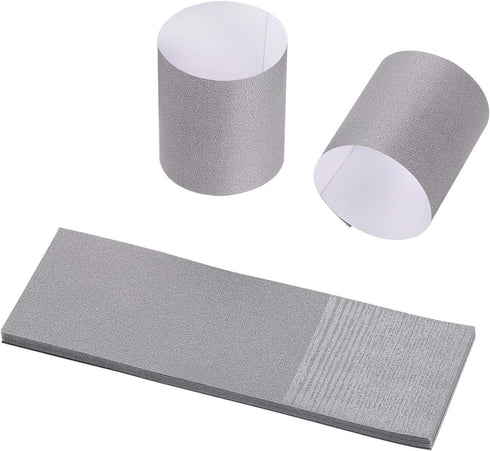 Gmark Paper Napkin Band Box of 500, Paper napkin rings self adhesive (Grey) GM1106A...