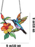 Cute Hummingbird Car Mirror Hanging Ornament Car Interior Accessories Rear View Charms Ornament Bird Lovers Gift (Hummingbird)...