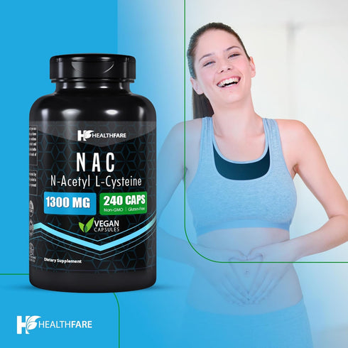 N-Acetyl L-Cysteine (NAC) | 1300mg | 240 Capsules | Traditional Herb Supplement for Prostate and Urinary Health...