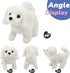 Hopearl Walking Dog Bichon Interactive Electronic Pet Plush Toy Puppy Woof and Moving Animated Nodding Head Gifts for Toddlers Birthday, White, 7'...