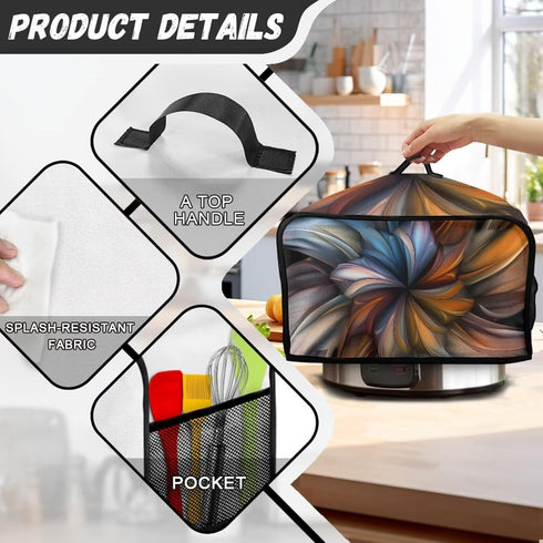 Hummingbird Slow Cooker Crock Pot Cover Easy to Clean and Store Small Appliance Dust Cover Keep Appliance Clean Fits for Most 6-8 Quart Oval Slow ...