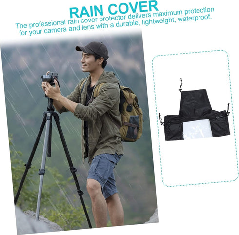 Rain Cover Black Rain Jacket Digital Camera DSLR Camera Camera Rain Cover Camera Rain Sleeve DSLR Mirrorless Raincover Camera Protector Rain Cover...
