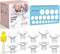 Flange Sizing Kit with 10PCS Flange Inserts 13/15/17/19/21mm, Nipple Measurement Tool Ruler, Cleaning Brush, Silicone Flange Insert Kit for 24mm M...