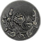 Bezelry 12 Pieces Rose and Vine Metal Shank Buttons. 20mm (3/4 inch) (Gray Silver)...