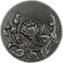 Bezelry 12 Pieces Rose and Vine Metal Shank Buttons. 20mm (3/4 inch) (Gray Silver)...