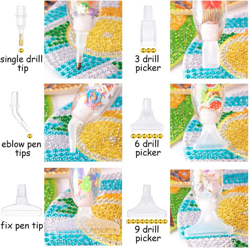 83 Pcs Diamond Painting Art Drill Dot Pen Tips Multi Placers Heads Nibs for Diamond Painting Nail Art Set Tool Accessories Kit 369...