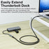 CABLEDECONN USB4 8K Cable 0.8M Thunderbolt 4 Compatible USB 4 Type-c Male to Female Extension Cable Ultra HD 8K@60Hz 100W Charging 40Gbps Data Tra...