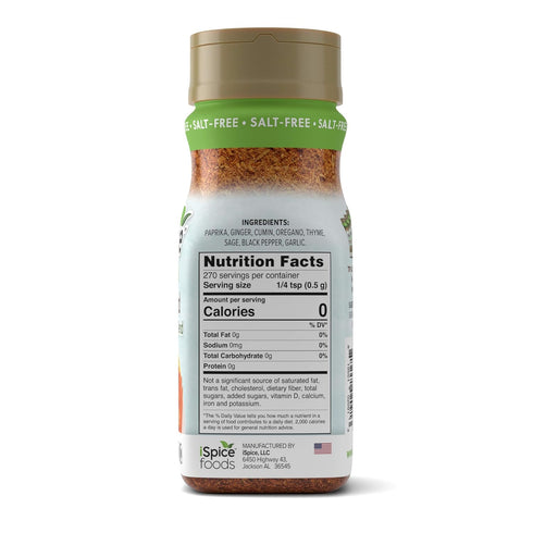 iSpice - Salt-Free | Sugar free | 100% Fat Free Pure Wellness Seafood Super Spice Blend | All Natural | Ready to use as is | No preparation is nec...