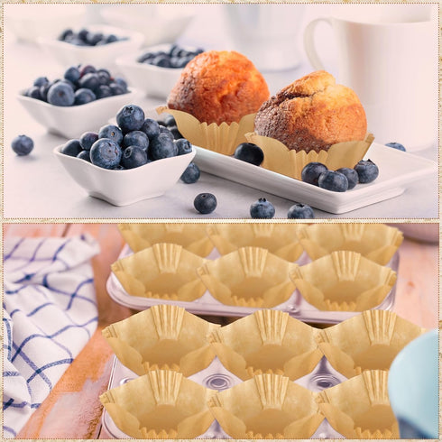 350 Pcs Square Mini Cupcake Liners Disposable Brownie Baking Cups Pan Liners Paper Baking Cup for Cupcakes and Cup Liners Party Supplies for Weddi...