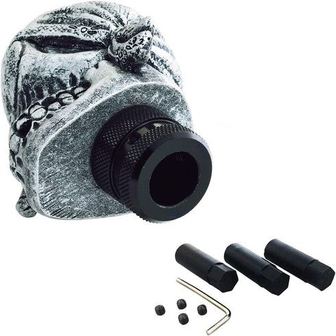 Lunsom Pirate Skull Stick Gear Knob, Stick Shifter Handle One-Eyed Style Transmission Head Shifter Lever Handle Fit Most Automatic Manual Vehicle ...