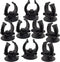 OIIKI 10 PCS Aquarium Heater Suction Cups with Clips, Air Hose Tube Holders Clamps for Fish Tank (Black)...