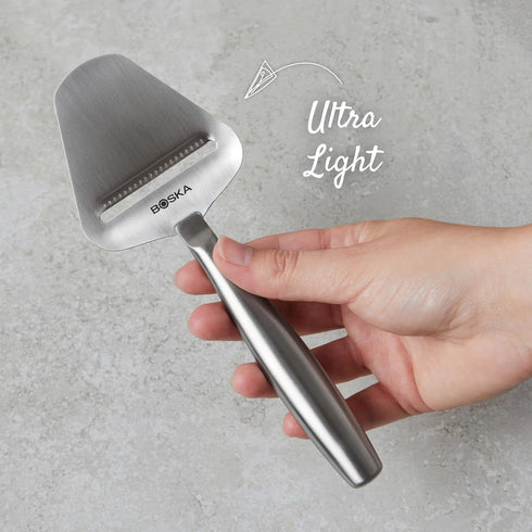 Boska Stainless Steel Cheese Slicer - Copenhagen For All Types of Cheese - Multi-Functional Cheese Slicer - Handheld Slicer - Silver Non-Stick - D...