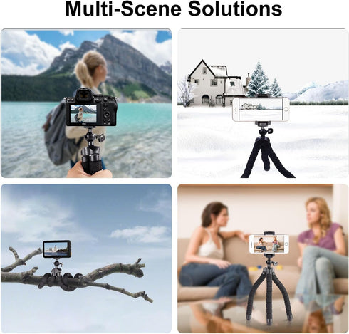 Cellphone Tripod,Mini Tripod Holder, Portable Travel Camera Mobile Phone Mount, Flexible Octopus Tripod Stand Desk Travel Outdoor Compatible with ...