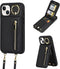 uCOLOR for iPhone 13/14/15 Wallet Case with Card Holders for Women, Crossbody Zipper Protective Leather Case with Strap Wrist Ring RFID Protective...