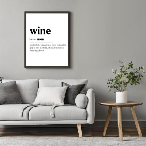 Posterizer 1 pcs-Funny minimalistic wall art for wine lovers-Artistic Word Art-Comedy Art-Gift for Woman, Women, Wife, Girlfriend-Living Room Bedr...