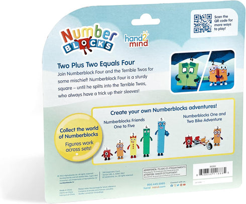 hand2mind Numberblock Four and The Terrible Twos, Cartoon Action Figure Set, Toy Figures, Play Figure Playsets, Small Figurines for Kids, Number T...