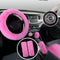 1 Set 8 Pieces Fluffy Car Accessories Set for Women,Fuzzy Steering Wheel Cover Cute Car Accessories with Gear Shift Cover,Handbrake Cover 15 Inche...