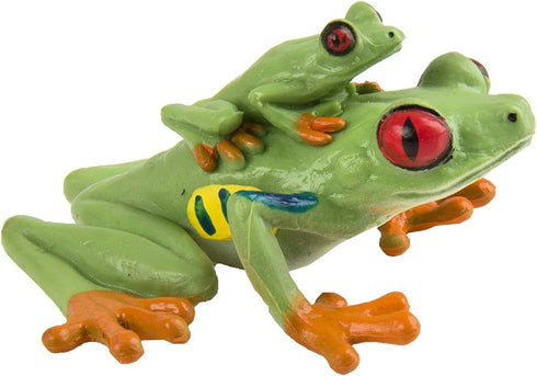 Safari Ltd. Red-Eyed Tree Frog with Baby - Hand-Painted, Lifelike 2.75" Model Figure - Fun Educational Toy for Boys, Girls & Kids Ages 3+...