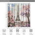 Paris Shower Curtain for Bathroom Sakura Landscape Pink Romantic Waterproof Fabric Curtain Decor with 12 Hooks 72x72 Inches...