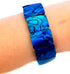 Natural Abalone Shell Stretchable Cuff Bracelet Set in Blue Resin Handmade Women Paua Jewelry DA492-B...