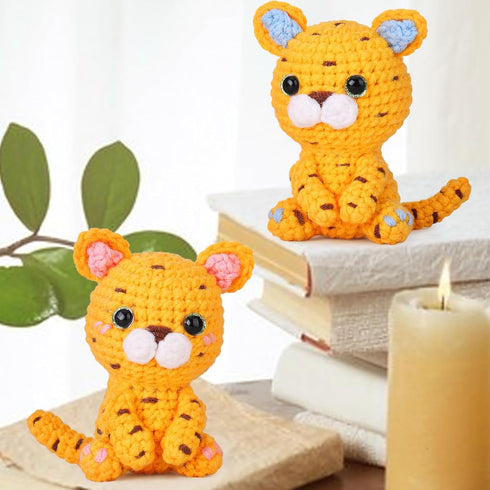 Crochet Kit for Beginners, Beginner Crochet Kit for Adults with Step-by-Step Video Tutorials, DIY Crochet Animal Kits Kids Knitting Supplies, 2 Pa...