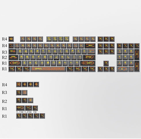 GTSP Retro Punk Style Pudding keycaps ASA Profile, 120-Keys PBT Keycaps Custom Keyboard Keycaps 75 Percent US Layouts for MX Switches Mechanical K...