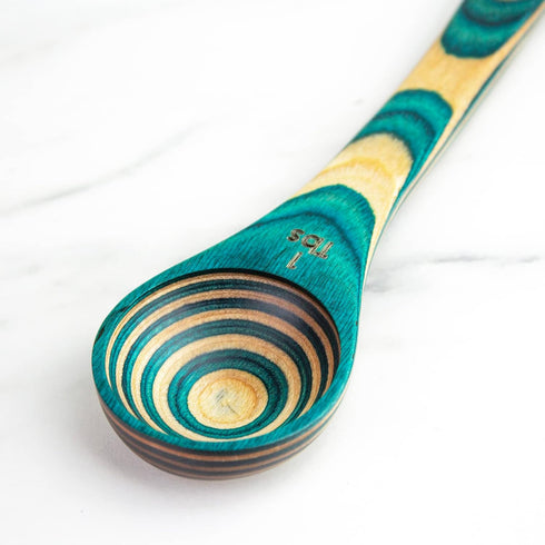 Totally Bamboo Baltique Mykonos Collection 2 in 1 Wooden Measuring Spoon with Tablespoon and Teaspoon Measurements...
