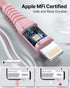 Aioneus iPhone Charger 10 ft 2Pack, (Apple Certified) Lightning Cable 10 Foot Nylon Braided Fast Charging Extra Long 10ft iPhone Cord Compatible w...
