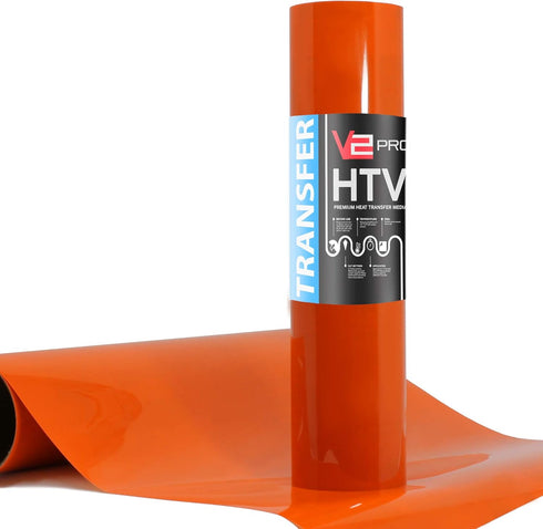 V2 Pro Hyper Orange Heat Transfer Film HTV (3 Foot x 12 Inch)...