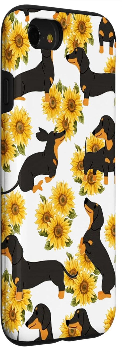 iPhone SE (2020) / 7 / 8 Dachshund Mom Case Sunflower dog Women gift Case......