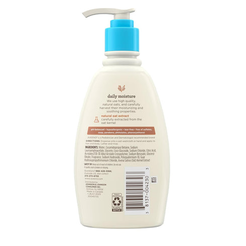 Aveeno Baby Daily Moisture Gentle Body Wash & Shampoo with Oat Extract, 2-in-1 Baby Bath Wash & Hair Shampoo, Tear- & Paraben-Free for Hair & Sens...