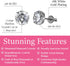 Cate & Chloe Mallory 18k White Gold Plated Stud Solitaire Earrings with Crystals, Classic Shiny Round Cut Crystals, Fashion Jewelry...