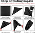 ANECO 12 Pieces Satin Napkins Soft Dinner Napkins Square Table Napkins 17 x 17 Inches for Restaurant Weddings Party Dinner Decoration (Black)...