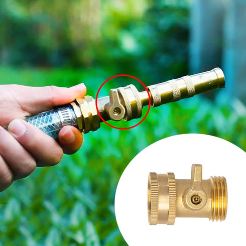 Xiny Tool Brass Garden Hose Shut Off Valve, Heavy Duty 3/4 Inch Solid Brass Garden Hose Shut Off Valve with 4 Extra Rubber Washers (4)...